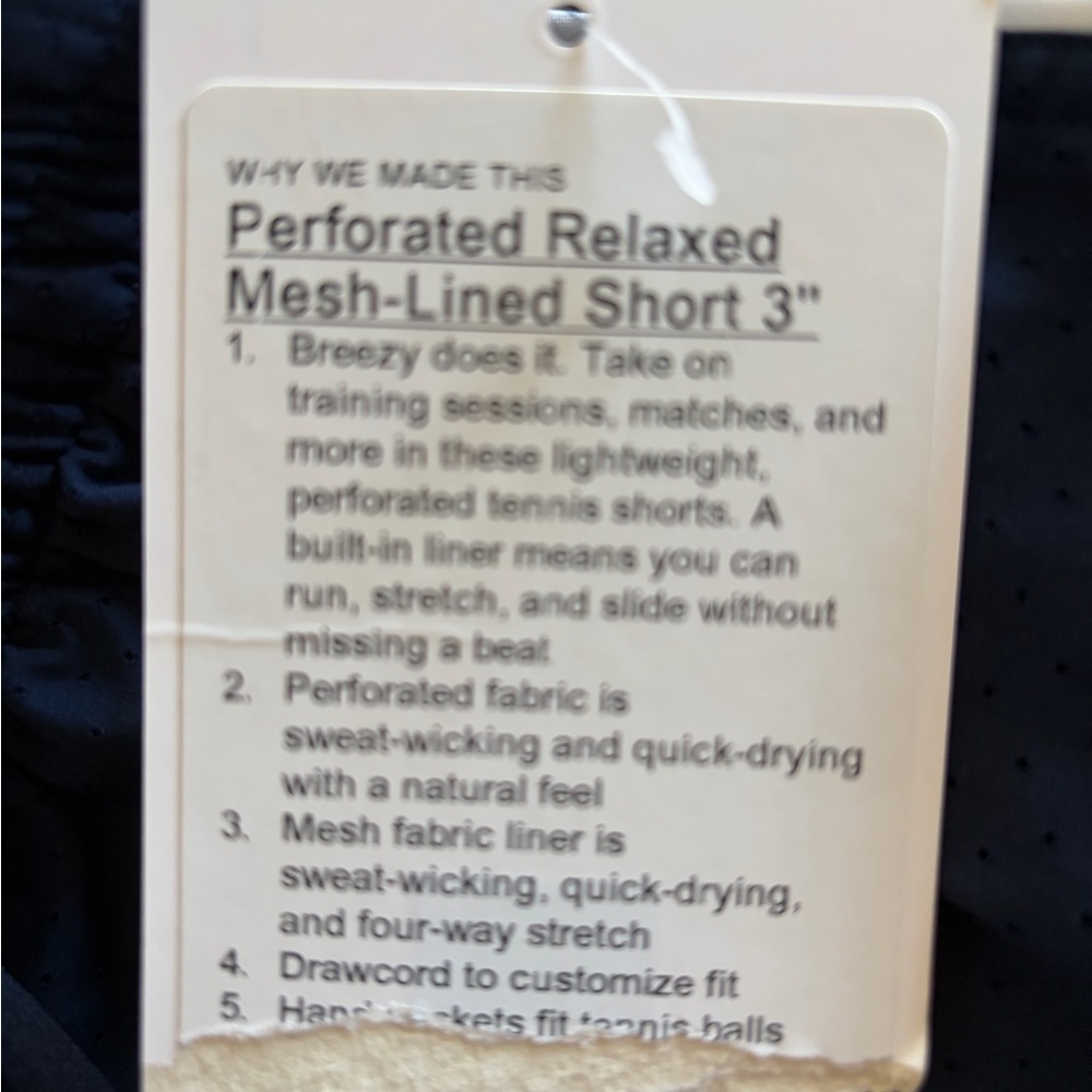 NWT Lululemon Court Rival High-Rise Short 3" *Perforated - Picture 9 of 9